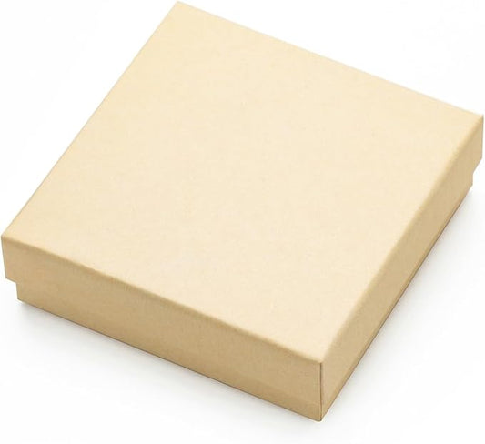 20 Pack 3.5x3.5x1 Inch Cardboard Jewelry Boxes,Used for Necklaces,Bracelets,Earrings,Jewelry,Small Gift Packaging,Jewelry Gift Boxes with Lids and Filled with Cotton(Brown)