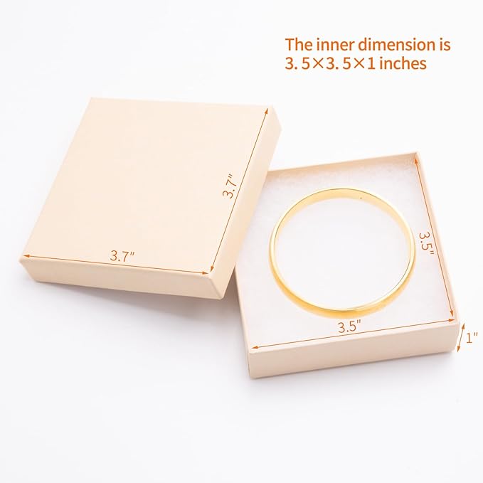 20 Pack 3.5x3.5x1 Inch Cardboard Jewelry Boxes,Used for Necklaces,Bracelets,Earrings,Jewelry,Small Gift Packaging,Jewelry Gift Boxes with Lids and Filled with Cotton(Brown)